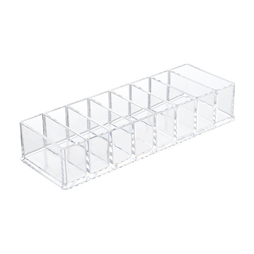 Household transparent compartmentable cosmetics storage box For students' dormitory detachable plastic desktop storage box